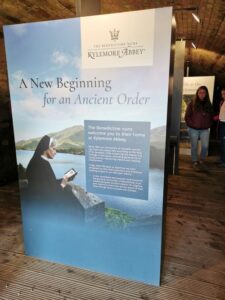 Information boards about the nuns in the crypt