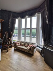 Inside the living room at Kylemore Abbey