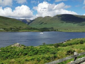 Killary Fjord and the catamaran