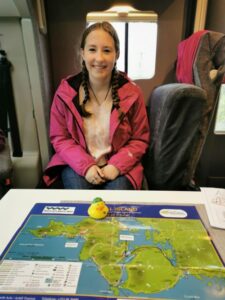 Matilda, the map of Achill Island and the little plastic duck mascot named Cillian Murphy