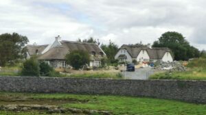 Old Irish houses being renovated near Galway