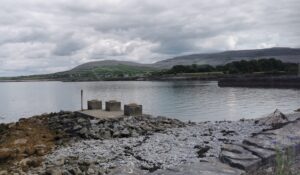 The bald rocky hills in 'The Burren' at the head of Galway Bay