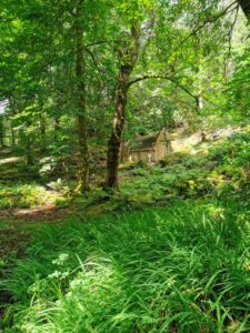 The beautiful setting of the mausoleum at Kylemore Abbey