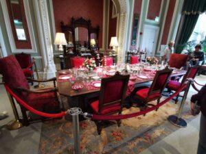 The dining table setting Kylemore Abbey