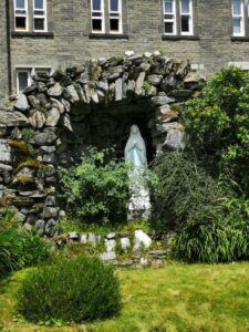 The grotto of Mary near Kylemore Abbey