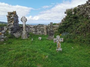 The old cemetery and church in The Burren