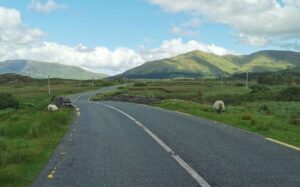 The road between Kylemore Abbey and Killary fjord