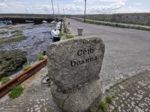 The sign at the Bearna Harbour