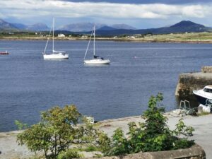 Yacht's near the harbour in Roundstone