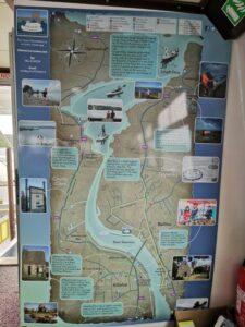 A map of the Shannon River and Lough Derg on the river boat