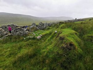 A row of houses in the Deserted Village, Achill Island