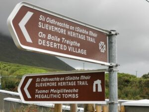 Another signpost on the hill below Slievermore Achill Island