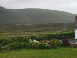 Bags of peat on the peatbogs as we drove across Achill Island