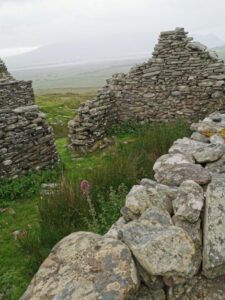 Inside one of the houses in the Deserted Village, Achill Island