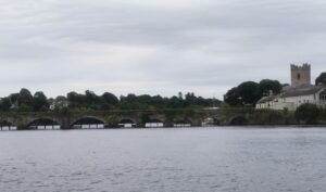 Shannon River, the ancient Bridge and St Flannan's Cathedral, Killaloe