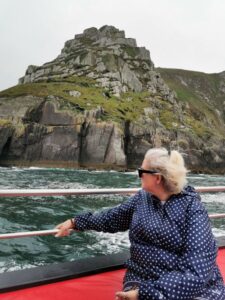 Dionee enjoying the boat trip of Dingle Bay
