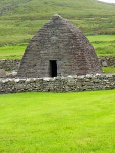 Gallarus Oratory inside the stone fence