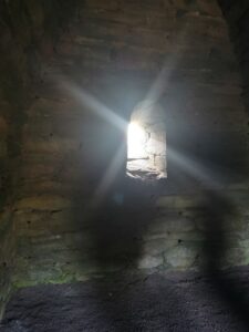 Light play through the Gallarus Oratory window