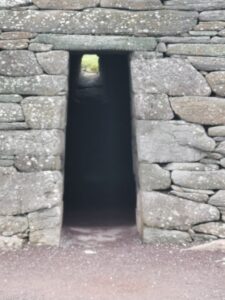 The play of light as seen through the door and window of the Gallarus Oratory