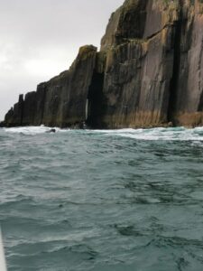 The rocks at the very tip of the entrance to Dingle Bay