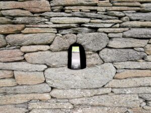 The view through Gallarus Oratory from the back window through the front door