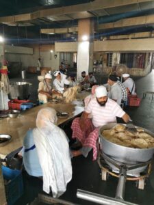 Chapati making in the Langar, Ramgarhia Bunga