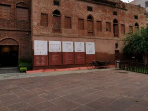 Information boards about the Jallianwala Bagh gardens