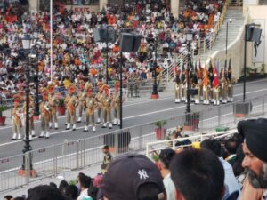 Soldiers at the border preparing for their march