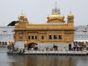 Sri Harmandir Sahib Golden Temple sitting on the lake the Amrit Sarovar