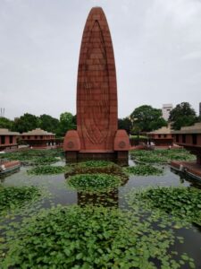 The Obelisk in the pond in Jallianwala Bagh