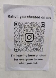 The poster seen on our walk near the hotel in Amritsar