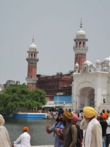 The towers on the edges of Ramgarhia Bunga the above one of the Ber trees at the Golden Temple