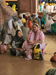 Two woman in the Langer at Ramgarhia Bunga were happy for this photograph
