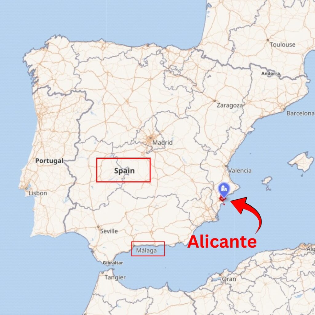 Alicante Map Spain