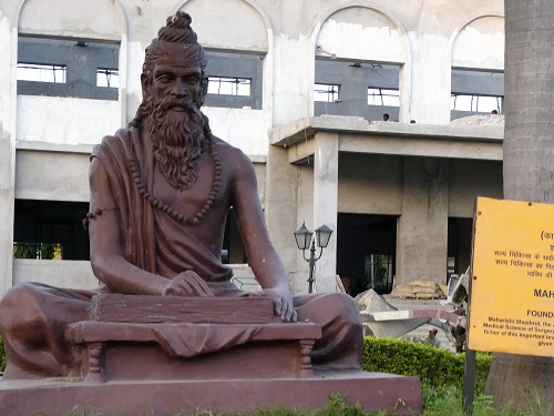 Maharishi Shushrut (1500BC) statue, Ayurvedic Hospital, Haridwar, India