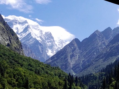 Mountain view from Midway up the track, Valley of Flowers, Himalayan India