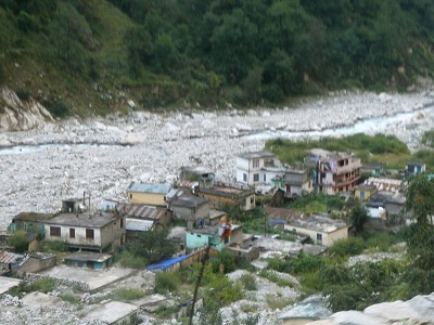 Pulna, the vllage destroyed by the 2013 cloudburst, a ghost town on the way to the VOF, Himalayan India