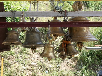 Temple Bells at Kali Temple, Srinagar, Uttarkhand, Himalayas, India