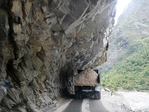 A truck on the way from Govind Ghat to Badrinath, Himalayan India