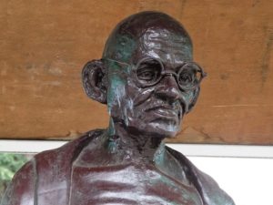 The head on the Gandhi Statue Kausani, Himalayan India