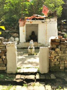 A small ancient Shiva temple within the Sanjay Van Park