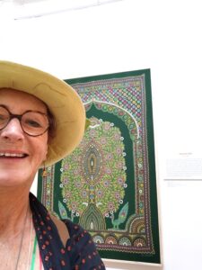 Hauz Khas gallery houses Rogan Art which we had seen and purchased in Gujarat in 2019