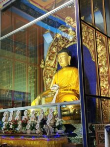 The Buddha statue in the KIBI gompa