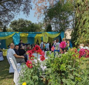The relaxing garden cafe for the KIBI course