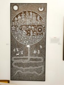Warli art from one of the galleries in the Hauz Khas lanes we explored