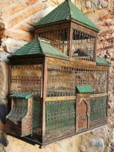 A decorative birdcage in the Moorish museum in Cáceres