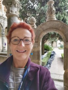 Teresa in the gardens at Palace-Monastery of San Jerónimo, Yuste