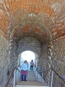 One of the walkways in the Roman amphitheatre, Mérida