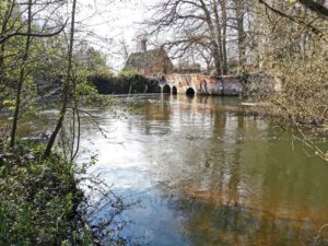 A millhouse and river in the local town