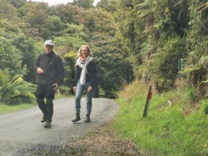 Andy and Leonetta having just emerged from the Garden Mound track